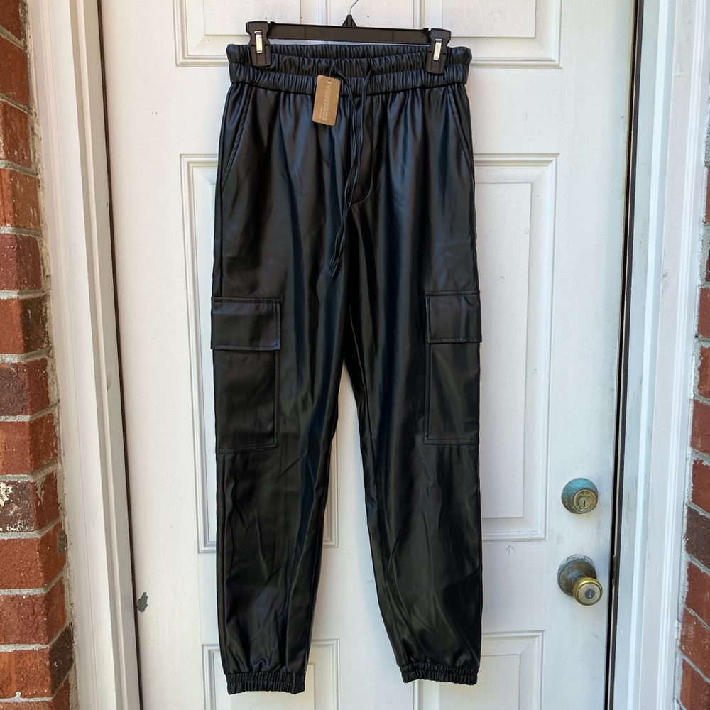 Vestisque Faux Leather Joggers